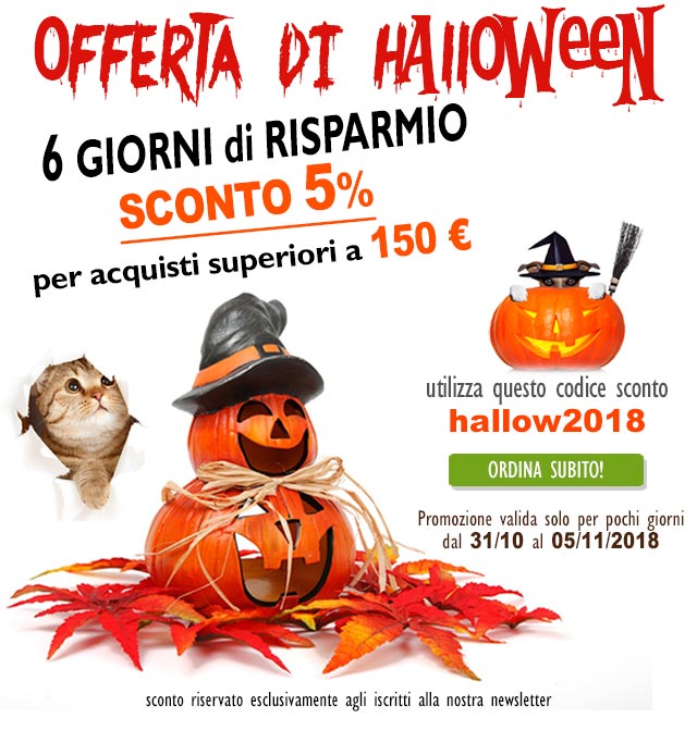 Per Halloween Pet Shop Store ti offre uno sconto del 5%